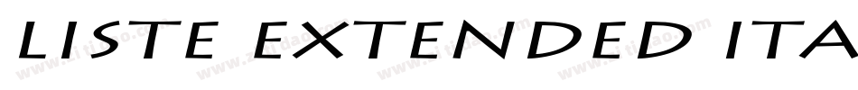 Liste Extended Italic字体转换
